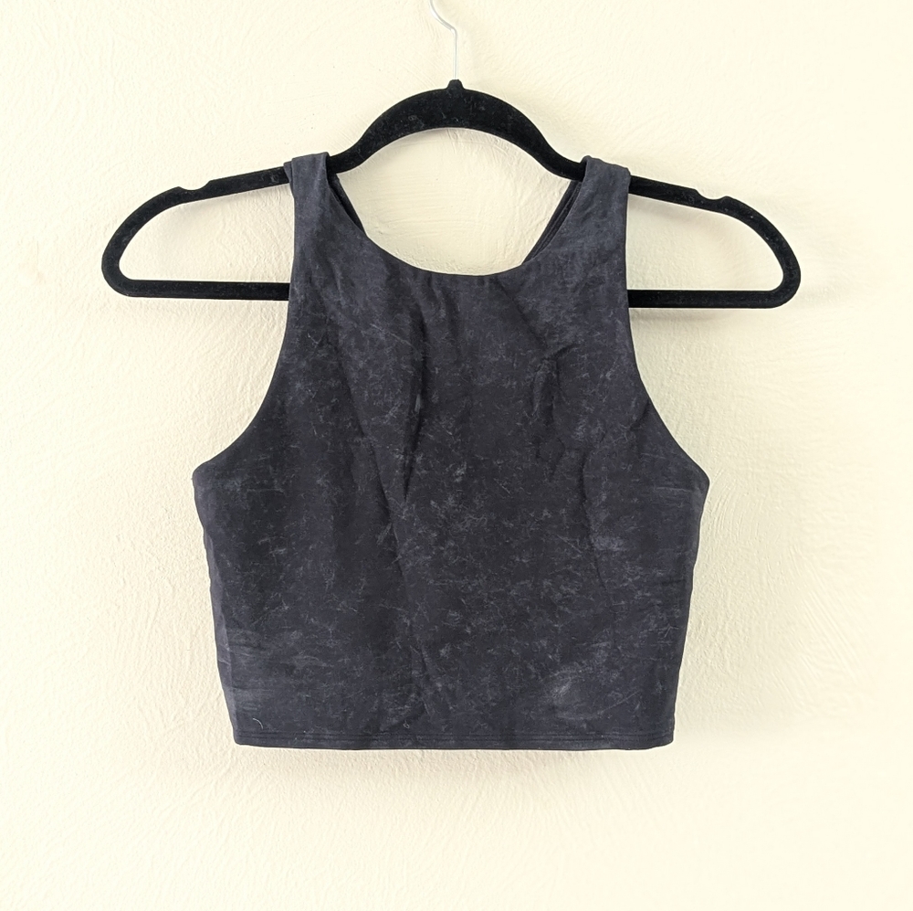 Athleta Navy Racerback Crop Top - Picture 2 of 3